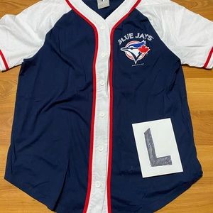 Cotton blue jays button up